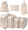 FAVORTALK Packwürfel, Reisegepäck, Packtaschen, Set, wasserdicht, Reiseutensilien, Tasche, Kleidung, Schuhe, Kosmetik, Aufbewahrungsbeutel, Packwürfel für Koffer, cremefarben, 1 B22010