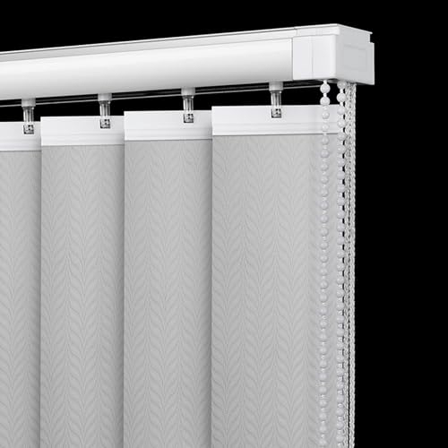 FENGSHOUU Vertikaljalousie Schiebegardine 89 mm Lamellenvorhang,Raumverdunkelnd Komplettset Jalousie,Blickdicht lichtdurchlässig,für Tür Fenster,Inklusive Montagematerial,Breite×Höhe (60cm x 200cm)