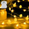 aifulo Lichterkette Außen Ostern, 2M 20 LED Küken Ostereier Micro Lichterkette Batterie Timer, Warmweiß Osterdeko Lichterkette Außen Innen für Tischdeko Osterkörbchen Oster Deko Party
