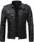 Motorradjacke Herren Leder, Winddicht mit Protektoren Bikerjacke Lederjacke Vintage Reißverschluss Schwarz Wasserdicht Motorrad Jacke 5XL Stehkragen Übergangsmantel Bomberjacke Kunstlederjacke