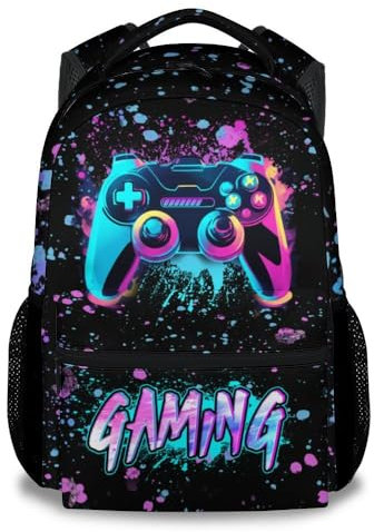 MEETUHONEY Rucksack für Jungen – 43,2 cm Gaming-Rucksäcke für Kinder – leichte Büchertasche für die Schule, Farbe: 1-1, Einheitsgröße, Cartoon