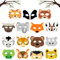 Sunshine Smile 15 Stück Tiermasken für Kinder - Papier Tiermaske, Maske Tiere, Leopard und Gepard Masken