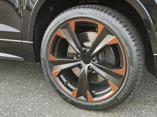 Felgen-Aufkleber passend für Seat Cupra ATECA 8x19 Zoll ET45 Felgen (Kupfer metallic matt)