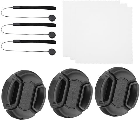 PATIKIL 39mm Lens Cap Set, 3Pack Center Pinch Snap Camera Lens Cover for Front Len Suitable for 39mm Thread Universal DSLR Lenses for Nikon, for Fujifilm, for Pentax, for Leica