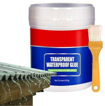 Wasserfeste, auslaufsichere Farbe, transparenter wasserfester Kleber - Transparente Mittelbeschichtung - Transparenter Innen- und Außenwandkleber für Fensterbrett, Badezimmerwand, Dach