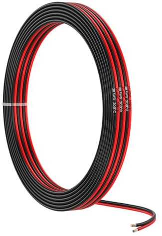 MMOBIEL 20 AWG Cable Eléctrico Paralelo – 20 Gauge 10m / 32.8ft - Cable Cobre Estañado - 2 Conductores Automoción - Led Tiras, Audio/Altavoz de Alambre, Lámparas