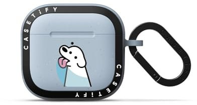 CASETiFY Bounce AirPods (4th Gen) Case with Ring [Military Grade Drop Tested / 6.6ft Drop Protection/Anti-Scratch] - Lick - Sky Blue