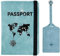 VELOGA Porta passaporto in pelle PU, custodia per passaporto personalizzata con scomparti per carte, etichetta per bagagli, protezione RFID, elegante portafoglio per passaporto e porta passaporto, per