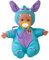 Nenuco Monster Friends Blue, Mini Baby Monster Puppen von 15 cm, Weicher Körper und Kleid mit einem Pastellblauen Design, Personalisiertes Schnuller, Sammle die Modelle, Famosa (NFNB1300)