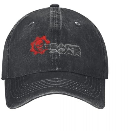 UEYRTYYU Unisex Baseball Caps Gears of Wars Baseballkappe Vintage Distressed Washed Shotting Spiel Crimson Omen Sun Cap Unisex Outdoor Running Golf Geschenk Hüte