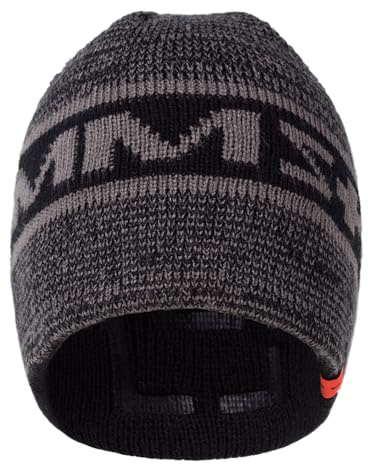 Rammstein Wendemütze Beanie, Offizielles Band Merchandise, Schwarz/Grau, One Size, 100% Polyacryl