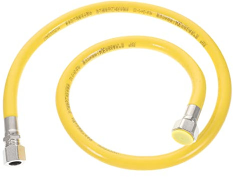 UKCOCO Stainless Steel Gas Hose Connection Pipe for Natural Gas Appliances Flexible and Design for Stoves Furnaces and Heaters Coupler and Steel Cap