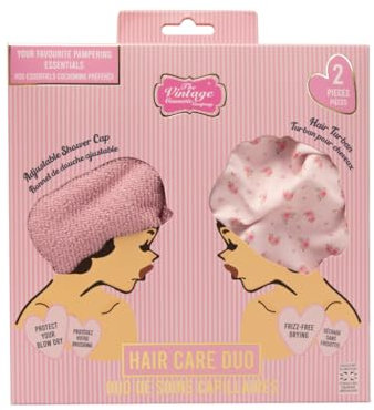 Vintage Cosmetics Co Shower Cap & Hair Turban Duo