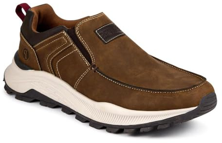 Chunky Elasticated Slip-On Shoes - Brown Size 6