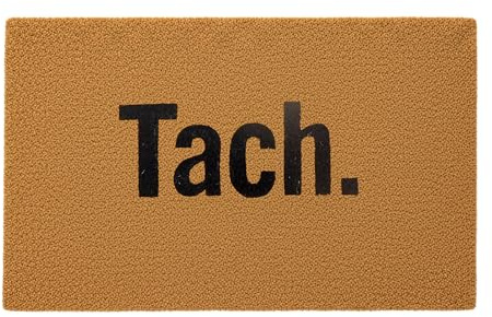 Relaxdays Fußmatte Kokos 80x50cm, Türvorleger TACH, rutschfest, wetterfest, Fußabstreifer innen & außen, Natur/schwarz