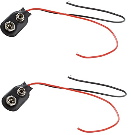PPcdfre 20Pcs PP3 MN1604 9V 9 Battery Holder Clip Snap on Connector Cable Lead Black