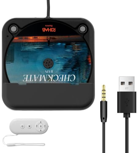 Lettore CD per auto con porta USB/AUX, lettore CD universale per auto, lettore CD esterno, compatibile con AutoRadio, lettore CD per veicoli, laptop, PC, TV, con cavo AUX, nero