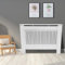 Greenbay Modern Radiator Cover MDF Cabinet with Modern Vertical Style Slats White Painted Medium - 1120 x 815 x 190(mm)