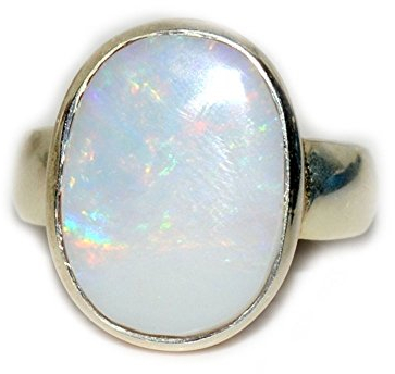 jewelryonclick Opal 5,5?Karat natur Echter Stein 92,5?Sterling Silber f?r Herren Ring Gr?sse UK J 1/2???Z - 59 (18.8)