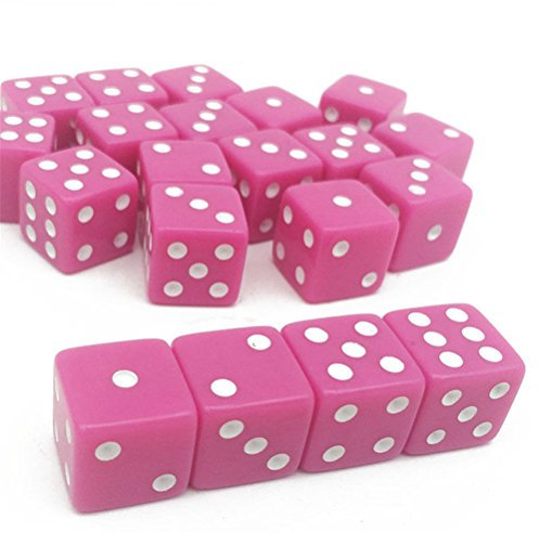 LianShi 10 Pack 16mm Acryl Würfel Six Sided Spot Dice Casino Würfel