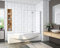 Mamparas de Bañera Plegable Biombo de Baño Abatible, 6 MM Cristal Templado Antical 100x140cm