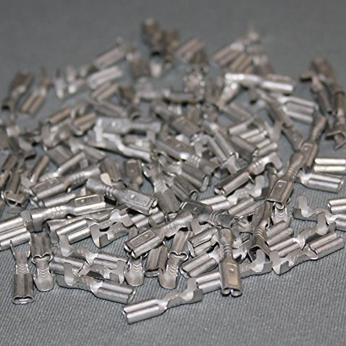 100 Stück Flachstecker Flachsteckhülsen 2,8mm 0.5-1.5 mm² Kabelschuh blank Steckverbinder