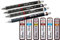rOtring Tikky Druckbleistift (black Barrel, 4-teiliges Set HB 0.7/0.5/0.35/1.0) + 12 Minen 0.35 und 1.0 | 24 Minen 0.5 | 24 Minen 0.7