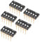 uxcell 5Pcs Black DIP Switch Horizontal 1-5 Positions 2.54mm Pitch for Circuit Breadboards PCB