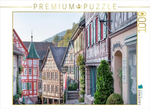 CALVENDO Puzzle Blick von der Schenkenzeller Straße zum Restaurant Adler in der Hauptstraße 1000 Teile Puzzle quer | Lege-Größe cm Foto-Puzzle für glückliche Stunden