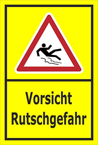 Melis-Folienwerkstatt Schild Vorsicht Rutschgefahr - 30x20cm - 3mm Aluverbund – 20 VAR S00018-135-C