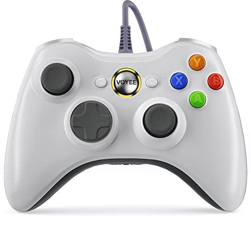 Xbox 360 Controller, Wired USB Controller for PC & Microsoft Xbox 360 White