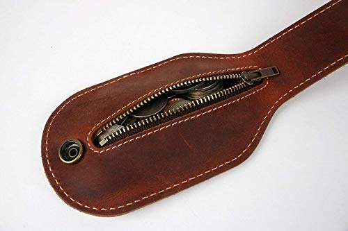 Mini-Geldbörse Original Original Lederschlägersaft Big Capacity Gürtel Selbstverteidigung Multi-Tool-Aufbewahrung, halten Sie in Ihrer Tasche (Gelb Braun)