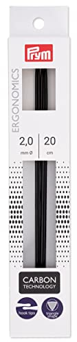 Prym 194220-1 Stricknadeln, Kunststoff, schwarz, 2 mm