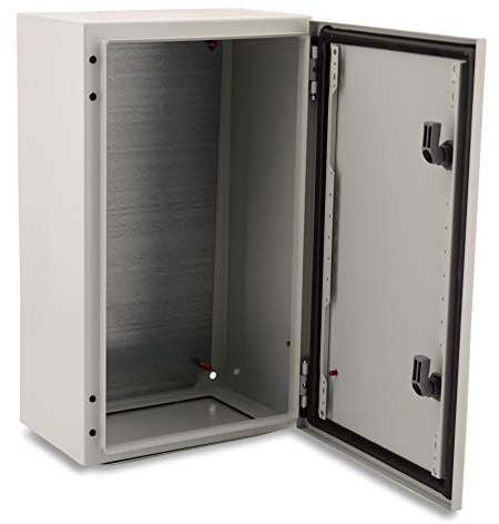 BOXEXPERT® Verteilerkasten außen wasserdicht [Schutzklasse IP66, Stahlblech] 600x600x250mm - Serie Treva | Schaltschrank außen | Stromkasten Außenbereich | Schaltkasten | Verteilerkästen