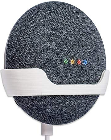 P3D-Lab Wall Mount for Google Home Mini, Google Home Mini Wall Bracket - Full, White - 3 Years Warranty - Made in UK