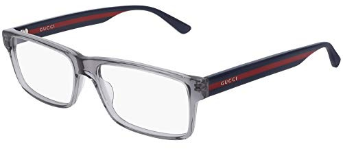 Gucci Web GG0752O 003 Eyeglasses Men's Grey/Blue Full Rim Optical Frame 56mm