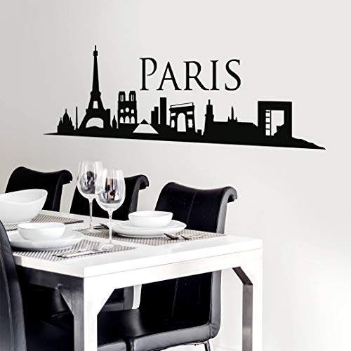 selbstklebendes Wandtattoo Paris Skyline Wandsticker selbstklebend Fussball Frankreich XXL Wandposter 90cm