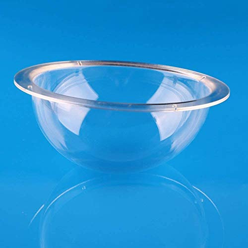 Lovetao Diameter 4 inch/100mm w/ 4 Holes Acrylic Dome Flange Clear Plastic Hemisphere Indoor/Outdoor CCTV Replacement Clear Dome Camera Cover Security Dome Camera Housing (3.94 inch/100mm)