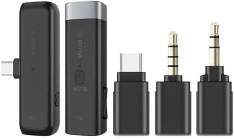 Boya BY-WM3U Wireless Lavalier Microphone, Black