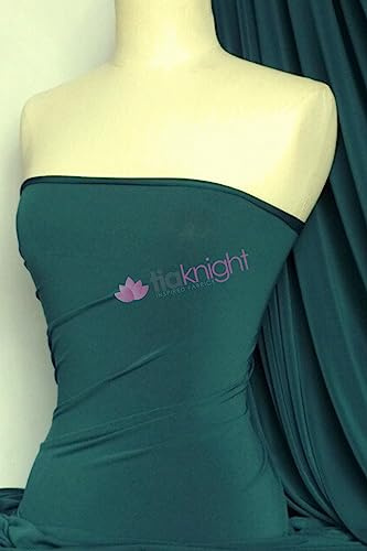 Premium Quality Soft Touch Jersey Stretch Dressmaking Fabric Sold by The Metre 50+ Colours in Stock Same Day Dispatch by Tia Knight Q36 (Bottle Green, 1 Metre)
