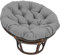 Papasan-Kissen, Papasansessel Kissen, Papasan-Sitzkissen, Wasserdicht Papasan Stuhlkissen, Stuhlkissen Für Innen Balkon Draus Schaukelstuhlkissen im Freien,Grau,150x150cm