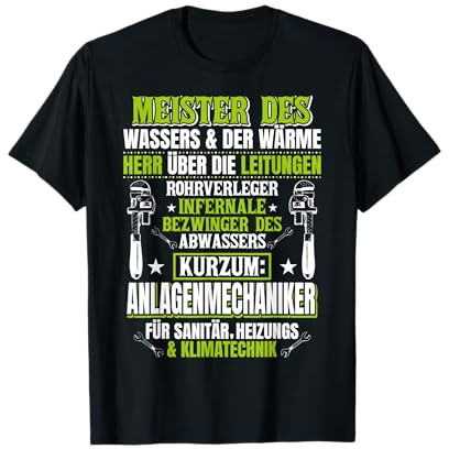 Installateur Werkzeug Heizungsbauer Anlagenmechaniker Ingeni T-Shirt