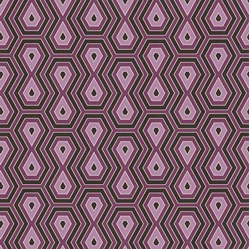 Siebziger Jahre Tapete lila | Retro Vliestapete im 70er Stil für Wohnzimmer und Schlafzimmer | Geometrische Vlies Mustertapete mit Vinyl in Violett