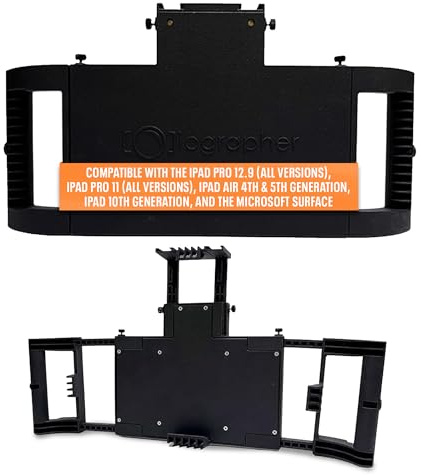 iOgrapher Adjustable Case with Handles - Video Production Solution for iPad 13, 12.9, and 11 Pro, air 4th, 5th gen, and Surface Pro - Professional Holder for Content Creation
