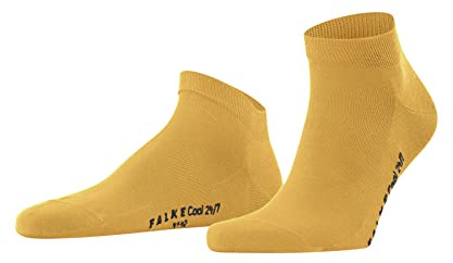 FALKE Herren Sneakersocken Cool 24/7 M SN Baumwolle kurz einfarbig 1 Paar, Gelb (Hot Ray 1282), 43-44