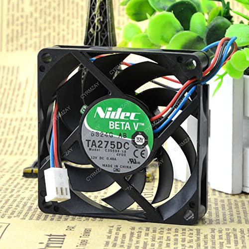 CYRMZAY Compatible pour Nidec C35598-58 GFOX 12V 0.48A 7CM 7015 70x70x15mm 3-Wire cooling Ventilateur