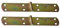 BRESKO Kistenband Scharniere Möbelband Möbelscharniere Tischband Truhenband Beschlag gelb galvanisiert verzinkt (2 Stück - 200x33 mm)