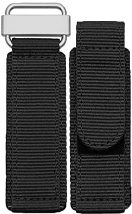 Hooxue 22 mm/24 mm Klettverschluss, Militär-Stil, verstellbares Band, Nylon-Uhrenarmband, kompatibel mit Panerai Bell & Ross Watch (24 mm, schwarz)