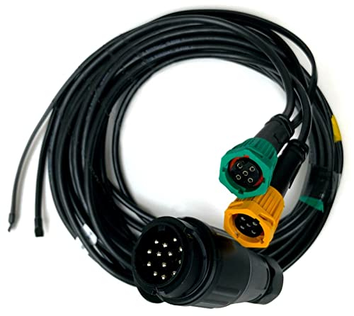 MelTruck® Kabelsatz Anhänger Stecker 13-poliger für Rückleuchten mit Abgang 5,3 m PKW (7m Kabel mit 5,3 m Abgang)