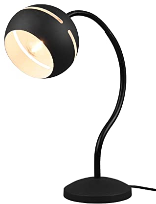 Trio Leuchten Tischleuchte Fletcher II 593400132, Metall Schwarzmatt matt/innen weiß, exkl. 1x E14, On/Off Touch